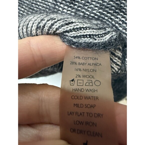 Peruvian Connection Vintage Alpaca Sweater Pullover Gray Black Size XS - Picture 5 of 8